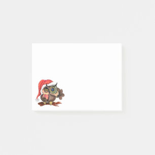 Niedliches Baby Owl Weihnachtsklebrige Notizen