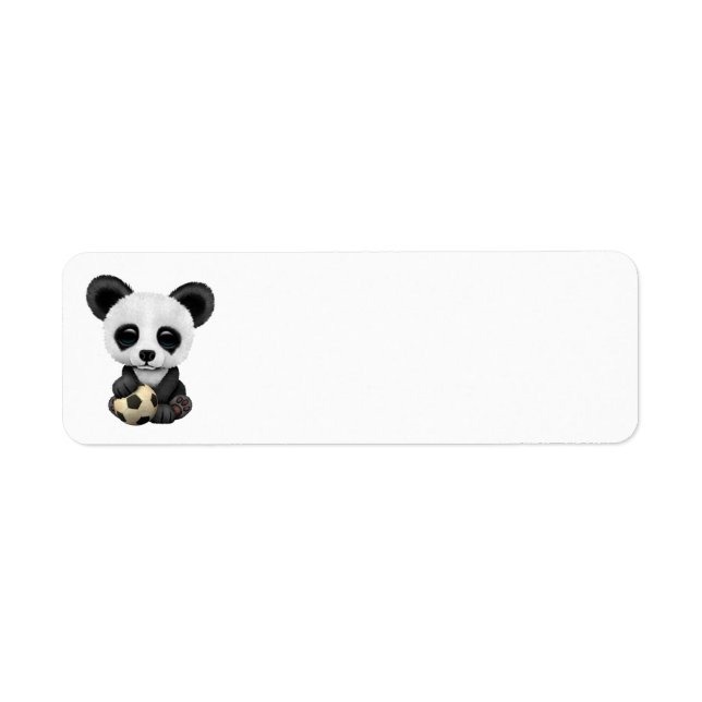 Niedliches Baby Panda mit Fußball-Fußball-Ball (Vorne)