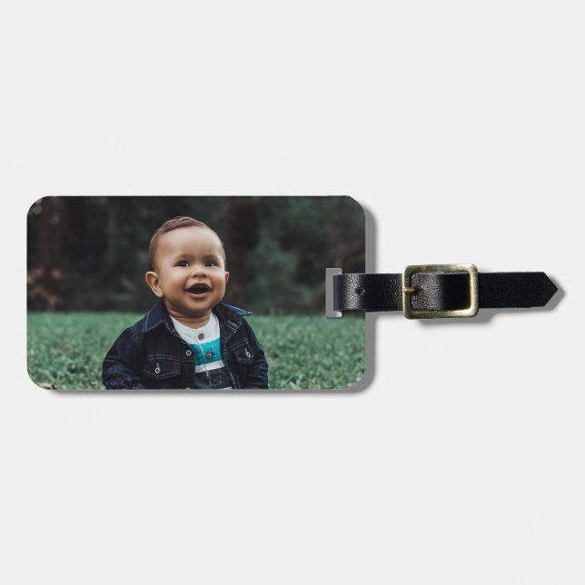 Niedliches Baby Picture Foto Gepäckanhänger (Vorderseite horizontal)