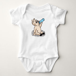 Niedliches Baby Pig Cartoon Design Strampler