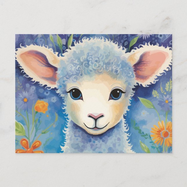 Niedliches Baby Sheep Postkarte (Vorderseite)