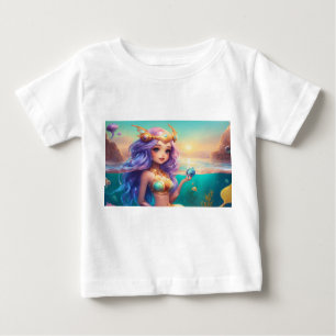 Niedliches Baby-Shirt mit schönem Foto der Meerjun Baby T-shirt