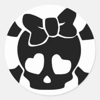 Niedliches Baby Skull Runder Aufkleber