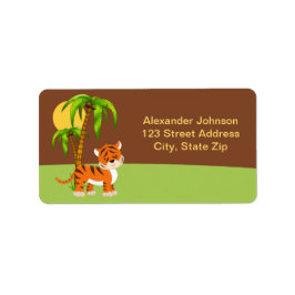 Niedliches Baby-Tiger-Adressetikett Adressaufkleber