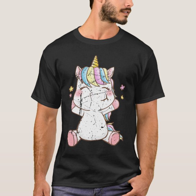 Niedliches Baby Unicorns Zauberhafte Kreaturenfans T-Shirt (Vorderseite)