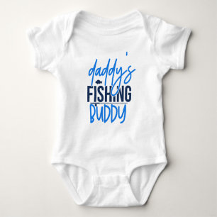 Niedliches Baby unisex Daddy's Fishing buddy Baby Strampler