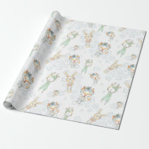 Niedliches Baby Woodland Forest Animes Fox Bunny