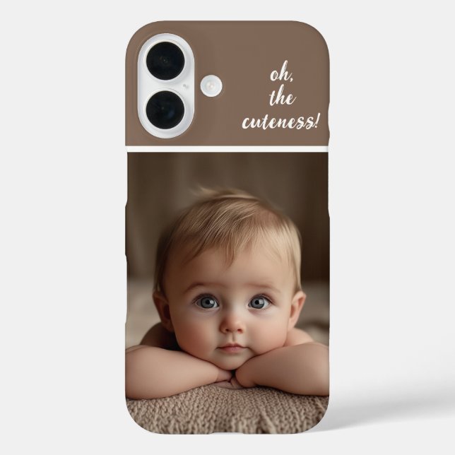 Niedliches Babybild iPhone 16 Hülle (Rückseite)