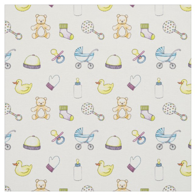 Niedliches Babyduschverhalten Stoff (Muster)