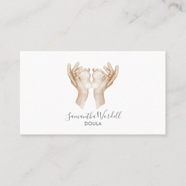 Niedliches Babyfutter für die Geburt Doula oder He Visitenkarte (Vorderseite)