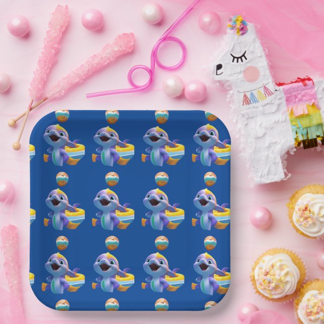 niedliches Babyhai-Papierplatte Pappteller (Party)