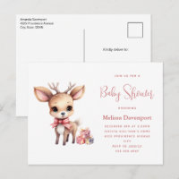 Niedliches Babyhirsch mit Geschenke Babydusche
