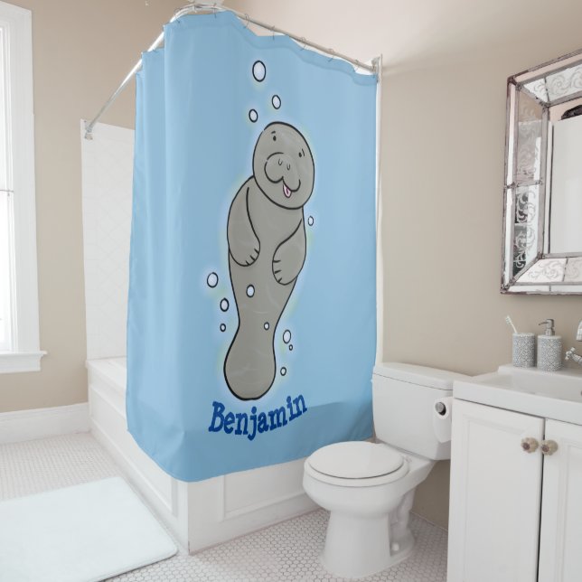Niedliches Babymantel mit Bläschendarstellung Duschvorhang (Beispiel)