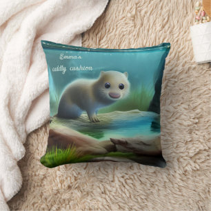 Niedliches Babyotter in einem Teich Kissen