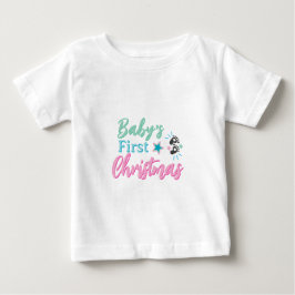 Niedliches Baby's First Christmas Design - farbenf Baby T-shirt