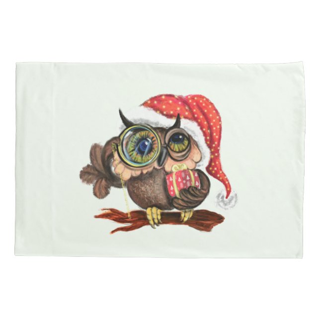 Niedliches Babyschale in Weihnachtshut und Geschen Kissenbezug (Rückseite)