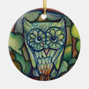 Niedliches Babyuhn Keramik Ornament