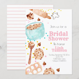 Niedliches Backen Party Braun Dusche Einladung