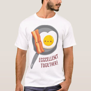 Niedliches Bacon und Ei Eggcellent Together Puff T-Shirt