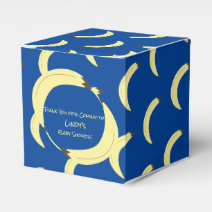 Niedliches Banana Bunch Blue Baby Duschmuster Geschenkschachtel
