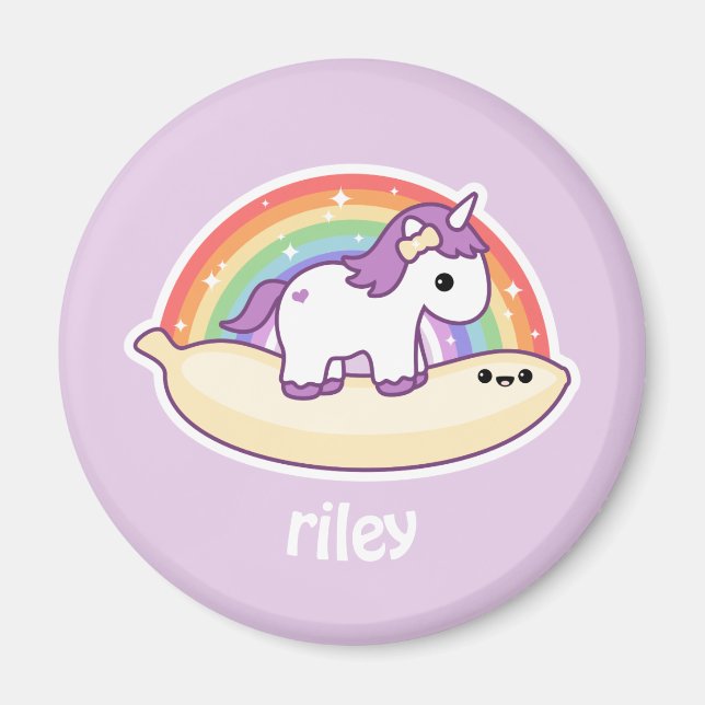 Niedliches Banana Unicorn Magnet (Vorne)