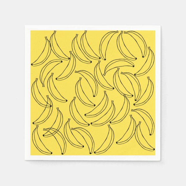 Niedliches Bananenpapier Napkins Serviette (Vorderseite)
