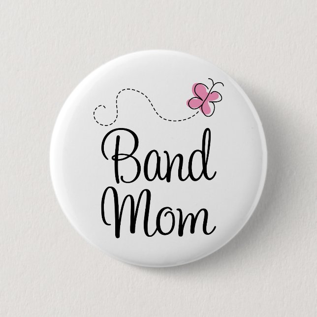 Niedliches Band-Mama-Geschenk Button (Vorderseite)