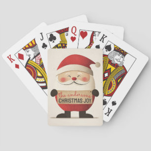 Niedliches Banner für die Santa Holding Spielkarten