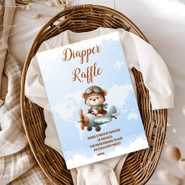 Niedliches Bären-Flugzeug Adventure fängt Diapper Begleitkarte