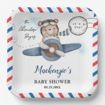 Niedliches Bärenabenteuer Beginnt Boy Baby Dusche