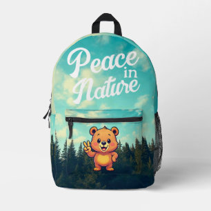 Niedliches Bärenbeutel Bedruckter Rucksack
