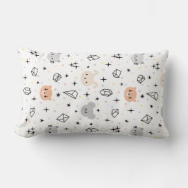 Niedliches Bärenmuster - Kawaii Pastel Tierdesign Lendenkissen