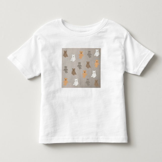 Niedliches Bärenmuster Kleinkind T-shirt (Vorderseite)