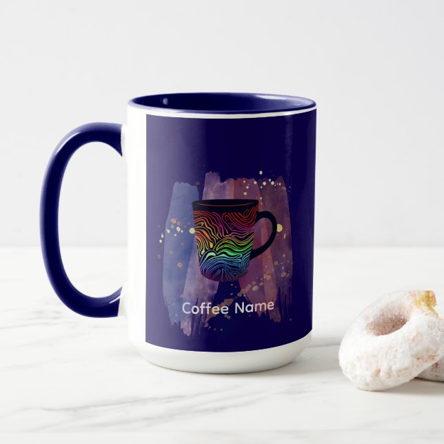 Niedliches Barista Obsessive Kaffeehaus Tasse (Mit Donut)