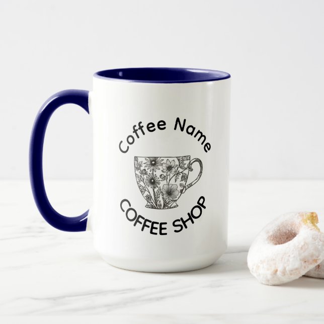 Niedliches Barista Obsessive Kaffeehaus Tasse (Mit Donut)