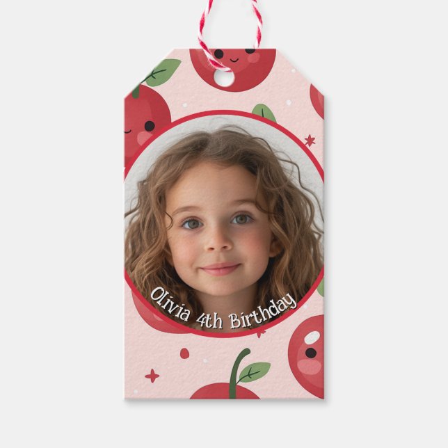 Niedliches Barry Custom Foto und Name Paper Plate Geschenkanhänger (Vorderseite)