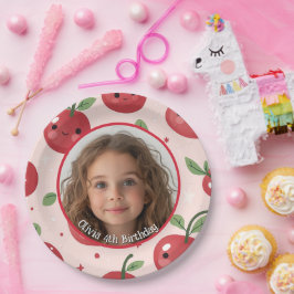 Niedliches Barry Custom Foto und Name Paper Plate Pappteller