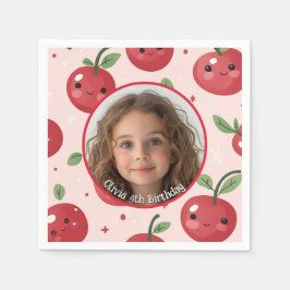Niedliches Barry Custom Foto und Name Paper Plate Serviette