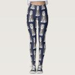 Niedliches bärtiges Collies-Muster Leggings<br><div class="desc">Spaß-Leggings für Beardie Liebhaber</div>