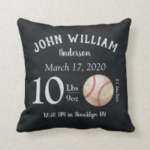 Niedliches Baseball Sports Ball Baby Birth Stats K
