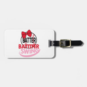 Niedliches Baseballdesign für "Batter Batter Swing Gepäckanhänger