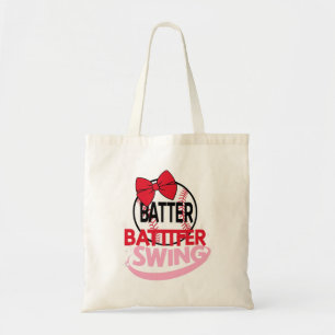 Niedliches Baseballdesign für "Batter Batter Swing Tragetasche