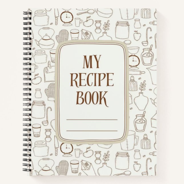 Niedliches Basisrezept Notizbuch (Vorderseite)