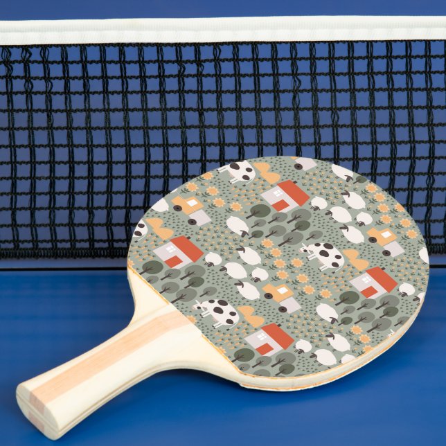 Niedliches Bauernmuster Tischtennis Schläger (InSitu)