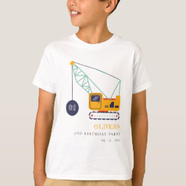 Niedliches Baukranfahrzeug jeden Geburtstag T-Shirt