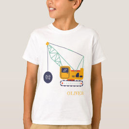 Niedliches Baukranfahrzeug jeden Geburtstag T-Shirt