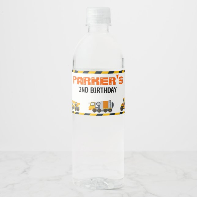Niedliches Bauthema Geburtstagsparty der Kinder (Vorderseite)