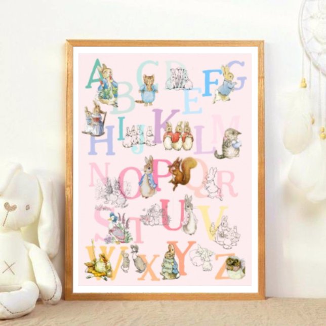 Niedliches Beatrix Potter Alphabet Kinderzimmer Poster (Von Creator hochgeladen)