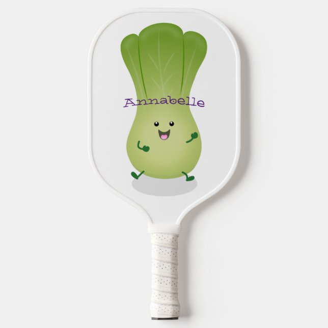 Niedliches Beispiel für den Cartoon eines Babybuch Pickleball Schläger (Vorderseite)