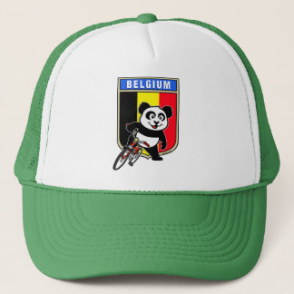 Niedliches Belgien Radfahren Panda Truckerkappe